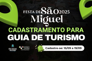 PREFEITURA ABRE CADASTRO PARA GUIAS DE TURISMO DURANTE AS FESTIVIDADES DO PADROEIRO