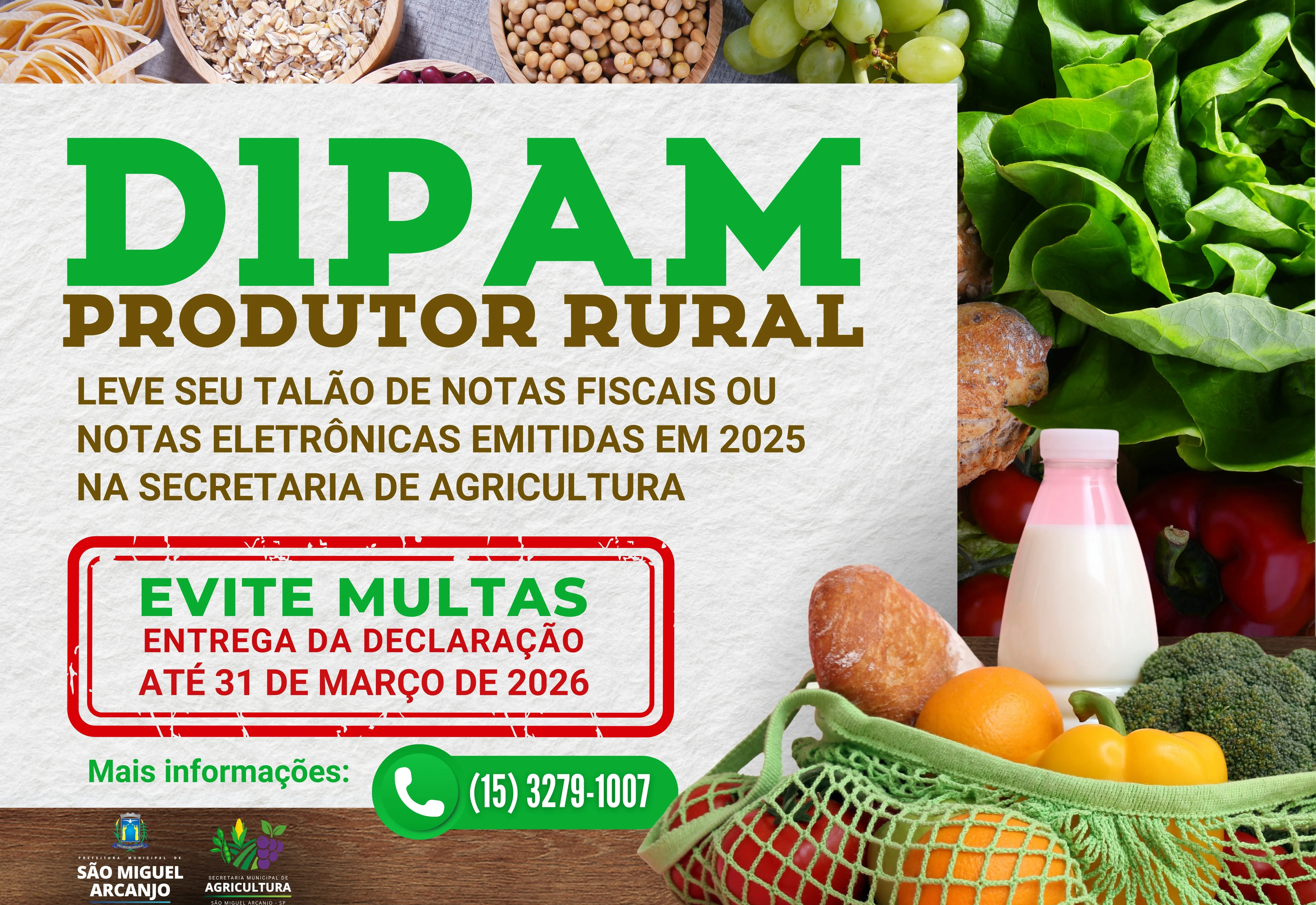 PRODUTORES RURAIS DEVEM REGULARIZAR A DIPAM ATÉ 31 DE MARÇO